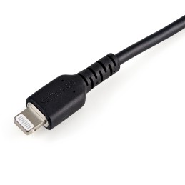 StarTech.com Cable Resistente USB-A a Lightning de 15 cm Negro - Cable de Sincronización y Carga USB Tipo A a Lightning con