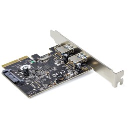 StarTech.com Carte PCIe 2 Ports USB - 10Gbps port - Carte Contrôleur Hôte USB 3.2 Gen 2 Type-A PCI Express 3.0 x2 - Carte