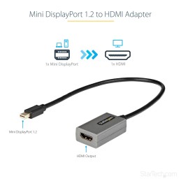 StarTech.com MDP2HDEC video cable adapter 13" (0.331 m) Mini DisplayPort HDMI Type A (Standard)