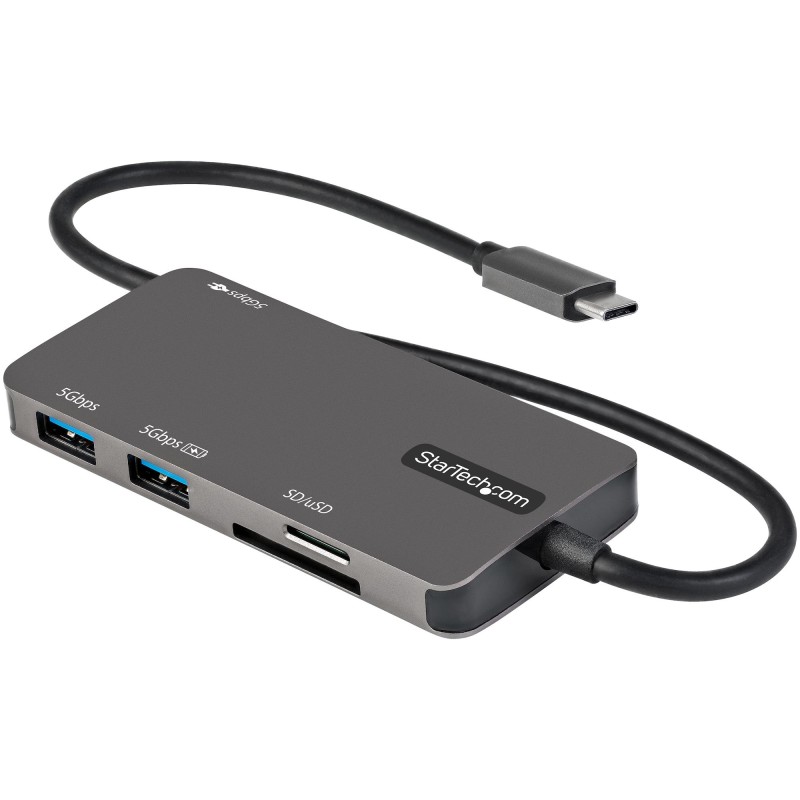 StarTech.com USB-C-Multiport-Adapter - USB-C auf 4K HDMI, 100W Power-Delivery-Pass-Through, SD MicroSD-Steckplatz, 3 Port USB