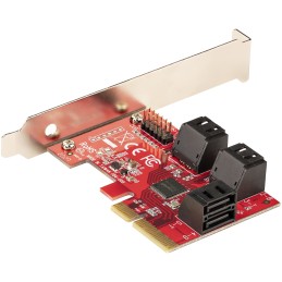 StarTech.com Tarjeta PCIe SATA - Tarjeta Controladora PCI Express de 6 Puertos SATA - 6Gbps - con Bracket de Perfil Bajo - con