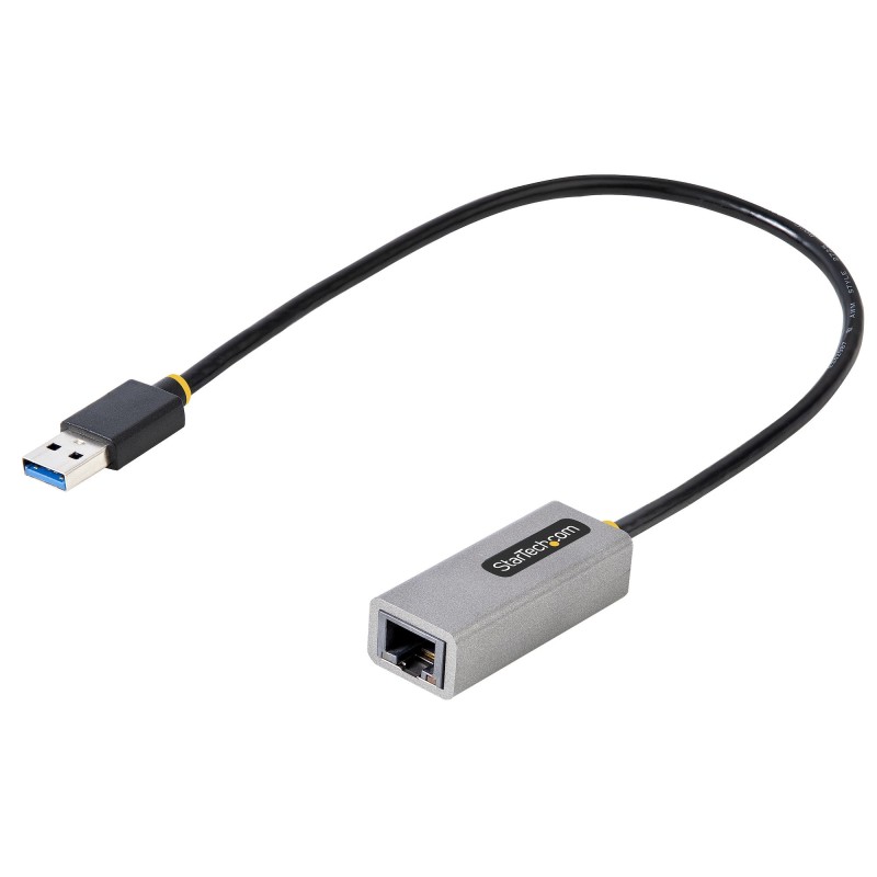 StarTech.com Adaptador USB 3.0 a Ethernet Gigabit de 10 100 1000 para Portátiles - con Cable Incorporado de 30cm - Adaptador