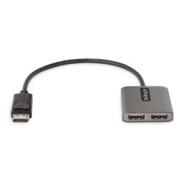 StarTech.com Hub MST de 2 Puertos DisplayPort 1.4 - Divisor Splitter DP para 2 Monitores - Adaptador DisplayPort a 2x