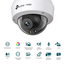 TP-Link VIGI C240 (4mm) Almohadilla Cámara de seguridad IP Interior y exterior 2560 x 1440 Pixeles Techo pared