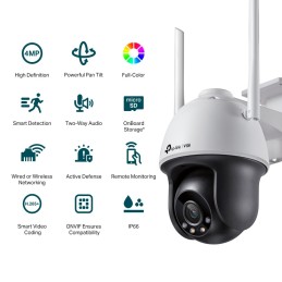 TP-Link VIGI C540-W V1 Tourelle Caméra de sécurité IP Intérieure et extérieure 2560 x 1440 pixels Plafond mur