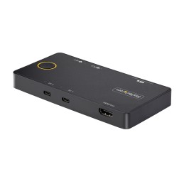 StarTech.com C2-H46-UC2-PD-KVM switch per keyboard-video-mouse (kvm) Nero