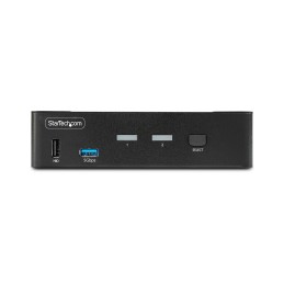 StarTech.com Switch Conmutador KVM DisplayPort de 2 Puertos - 8K60 4K144 - para Un Monitor - DP 1.4 - 2x USB 3.0 - 4x USB 2.0