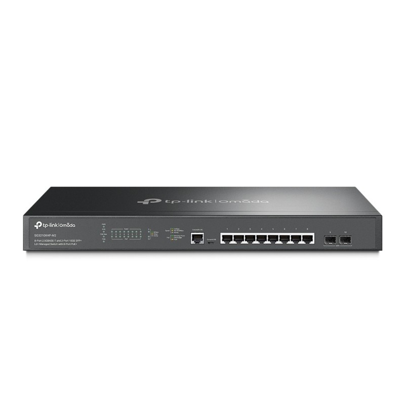 TP-Link Omada SG3210XHP-M2 network switch Managed L2+ 2.5G Ethernet (100 1000 2500) Power over Ethernet (PoE) 1U Black