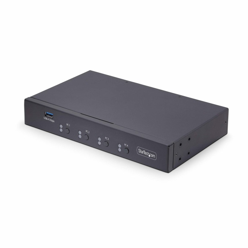 StarTech.com Switch KM à 4 Ports avec Commutation de la Souris, Commutateur USB pour Clavier Souris, Audio 3.5mm  USB,