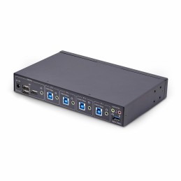 StarTech.com Switch KM à 4 Ports avec Commutation de la Souris, Commutateur USB pour Clavier Souris, Audio 3.5mm  USB,