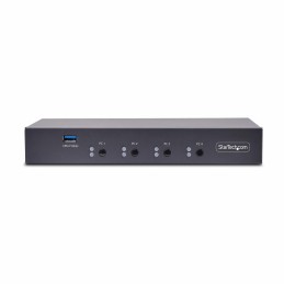 StarTech.com Switch KM à 4 Ports avec Commutation de la Souris, Commutateur USB pour Clavier Souris, Audio 3.5mm  USB,