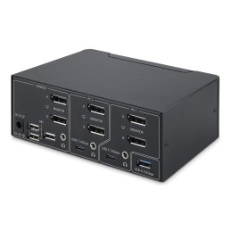StarTech.com KVM Switch DisplayPort a 2 porte per doppio monitor, 8K 60Hz 4K 144Hz, DP 1.4, 2x USB 10Gbps, 4x USB HID,