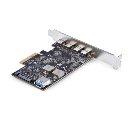 StarTech.com Tarjeta PCIe de 5 Puertos USB de 10Gbps 4x USB-C   1x USB-A - Hub Concentrador Interno USB 3.2 de 10Gbps - Tarjeta