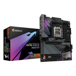 GIGABYTE X870E AORUS MASTER Carte Mère - Prend en charge les processeurs AMD Ryzen 9000, 16+2+2 phases VRM numérique, jusqu'à