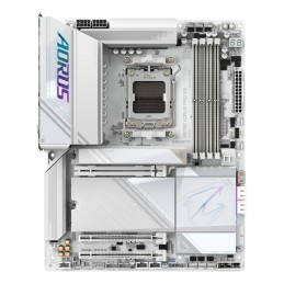 GIGABYTE X870E AORUS PRO ICE Carte Mère - Prend en charge les processeurs AMD Ryzen 9000, 16+2+2 Phases VRM Digital, jusqu'à