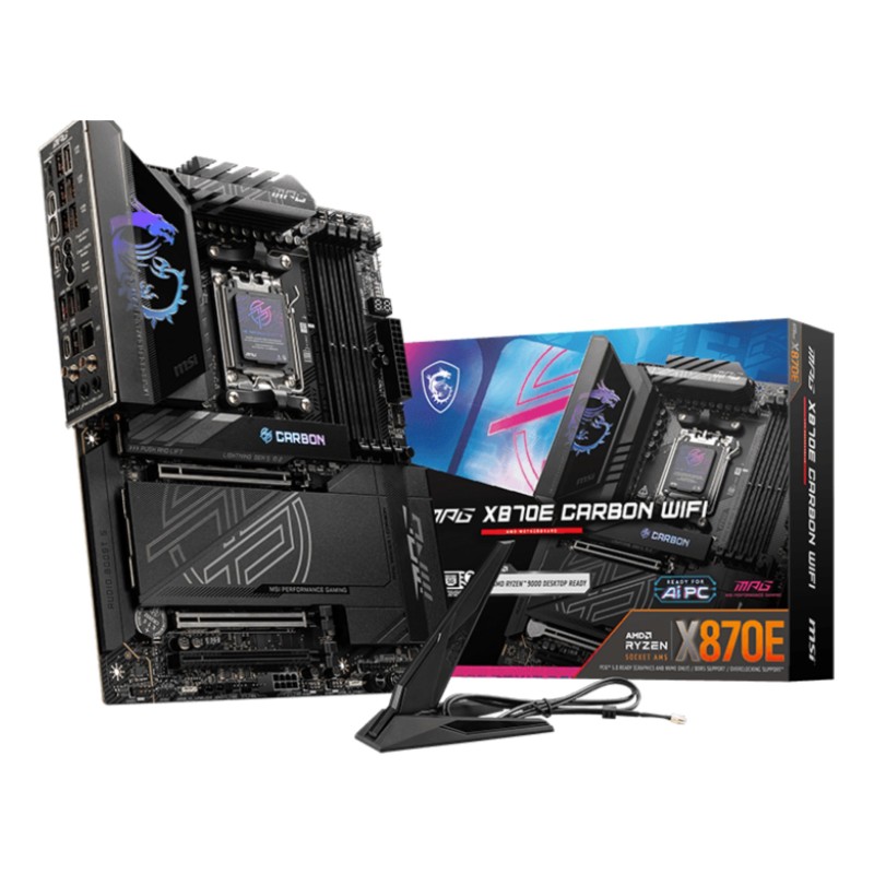MSI MPG X870E CARBON WIFI Motherboard AMD X870E Sockel AM5 ATX