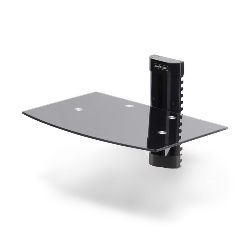 StarTech.com 1B-WALL-MOUNT-SHELF estante para equipo av Negro Vidrio templado
