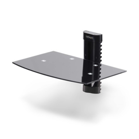 StarTech.com 1B-WALL-MOUNT-SHELF estante para equipo av Negro Vidrio templado