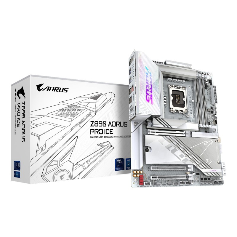 GIGABYTE Z890 AORUS PRO ICE motherboard Intel Z890 LGA 1851 (Socket V1) ATX