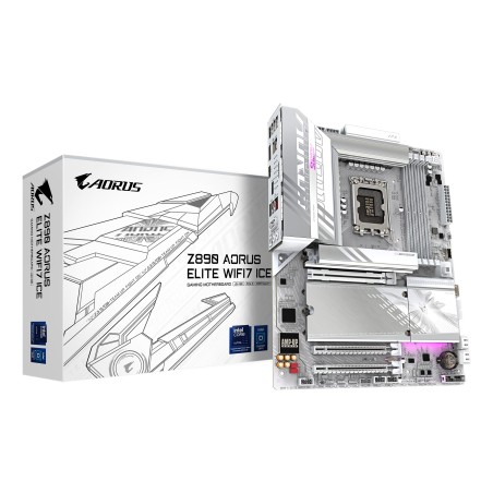 GIGABYTE Z890 AORUS ELITE WIFI7 ICE Scheda Madre - Supporta CPU Intel Core Ultra (Serie 2), VRM a 16+1+2 fasi, fino a 8800MHz