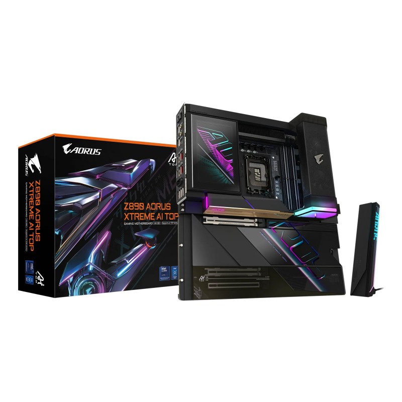 GIGABYTE Z890 AORUS XTREME AI TOP Motherboard - Unterstützt Intel Core Ultra (Serie 2) CPUs, 22+1+2 Phasen VRM, bis zu 9500MHz