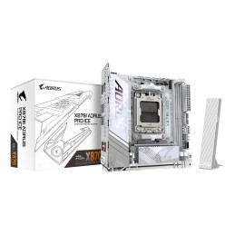 GIGABYTE X870I AORUS PRO ICE Placa base - Compatible con procesadores AMD Ryzen serie 9000, VRM de 8+2+1 fases, hasta 8400 MHz