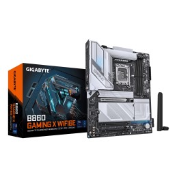 GIGABYTE B860 GAMING X WIFI6E Placa base - CPUs Intel Core Ultra, VRM de 12+1+2+1 fases, hasta 9066MHz DDR5, 1xPCIe 5.0 +