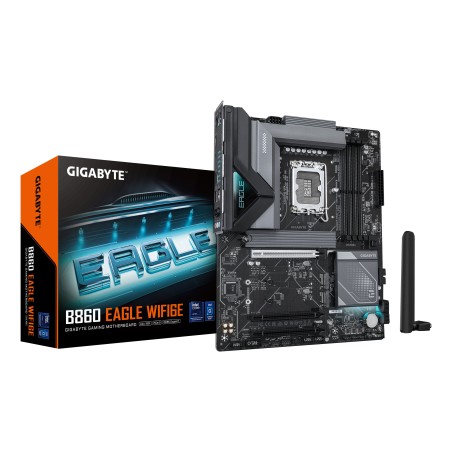 GIGABYTE B860 EAGLE WIFI6E Mainboard - Intel Core Ultra CPUs, 12+1+2+1 Phasen VRM, bis zu 9066MHz DDR5, 1xPCIe 5.0 + 2xPCIe 4.0