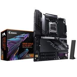 GIGABYTE B850 AORUS ELITE WIFI7 Placa Base - Procesadores AMD Ryzen Serie 9000, VRM digital de 14+2+2 fases, hasta 8200MHz DDR5
