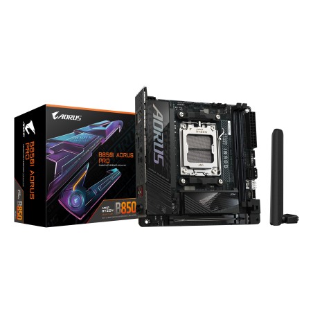 GIGABYTE B850I AORUS PRO Motherboard - Unterstützt AMD Ryzen 9000 Serie CPUs, 8+2+1 Phasen Digital-VRM, bis zu 8400MHz DDR5