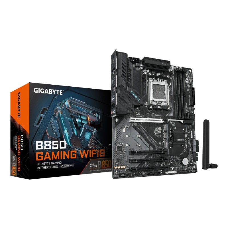 GIGABYTE B850 GAMING WIFI6 Carte Mère - AMD Ryzen 9000 Series CPUs, VRM numérique 6+2+2 phases, jusqu'à 8200MHz DDR5 (OC),