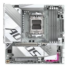 GIGABYTE B850M AORUS ELITE WIFI6E ICE Scheda Madre - Processori AMD Ryzen Serie 9000, 12+2+1 fasi VRM digitali, fino a 8200MHz
