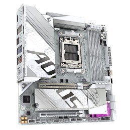 GIGABYTE B850M AORUS ELITE WIFI6E ICE Placa Base - Procesadores AMD Ryzen Serie 9000, 12+2+1 fases VRM digitales, hasta 8200MHz