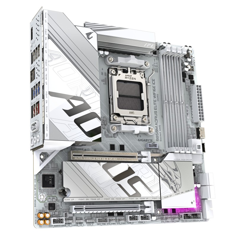 Scheda Madre GIGABYTE B850M FORCE WIFI6E Per AMD Ryzen 9000/8000/7000, DDR5 Fino A 9600MHz (OC), M.2 PCIe 5.0, Wi-Fi 6E E LAN 2.5GbE - 3