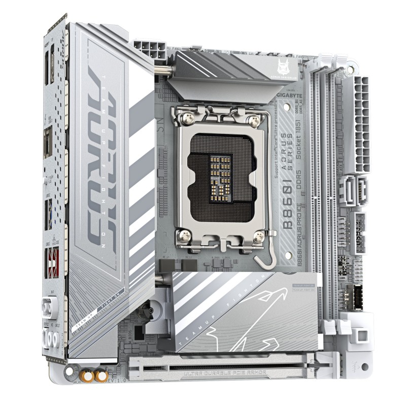 GIGABYTE B860I AORUS PRO ICE Moederbord – Voor Intel Core Ultra, 8+1+2+1 VRM, DDR5 Tot 9200MHz, PCIe 5.0, WiFi 7, Thunderbolt 4 – Mini-ITX