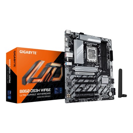 GIGABYTE B860 DS3H WIFI6E Mainboard - Intel Core Ultra CPUs, 8+1+2+2 Phasen VRM, bis zu 9066MHz DDR5, 1xPCIe 5.0 + 1xPCIe 4.0