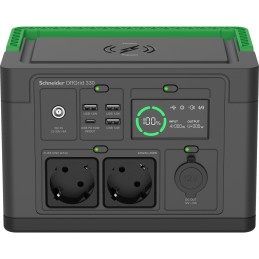 APC SE OffGrid Portable Power Station 330 – Li-Ionen-Akku, LCD, 2x Schuko Ausgänge, 3x USB-A, 1x USB-C, 1x 12V, kabelloses
