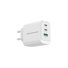 Conceptronic ALTHEA21W65 3-Port 65W GaN USB-PD-Ladegerät, USB-C x 2, USB-A x 1, QC 3.0, PPS, PD 3.0