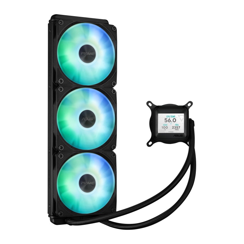 ASUS Prime LC 360 ARGB LCD Processor All-in-one liquid cooler 4.72" (12 cm) Black