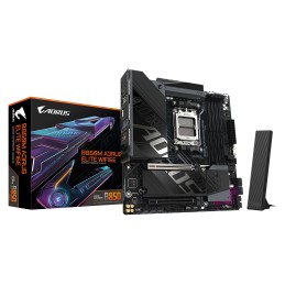 GIGABYTE B850M AORUS ELITE WIFI6E Placa base - Procesadores AMD Ryzen serie 9000, VRM digital de 12+2+2 fases, hasta 8200 MHz