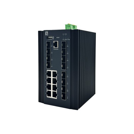LevelOne IGX-2072 switch di rete Gestito L2+ Gigabit Ethernet (10 100 1000) Nero