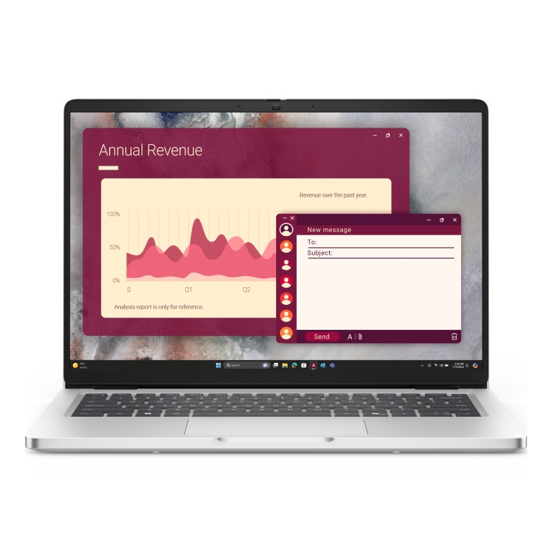 DELL Pro 14 PC14250 Intel Core Ultra 7 255U Laptop 35,6 cm (14") Full HD+ 16 GB DDR5-SDRAM 512 GB SSD Wi-Fi 6E (802.11ax)