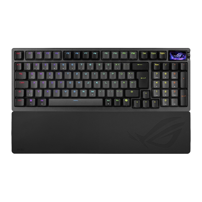 ASUS ROG Azoth 96 HE tastiera Gaming USB + RF Wireless + Bluetooth QWERTZ Nero