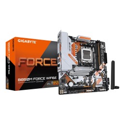 GIGABYTE B850M FORCE WIFI6E Scheda Madre – Supporta processori AMD Ryzen serie 9000, VRM digitale a 8+2+2 fasi, fino a 9600 MHz