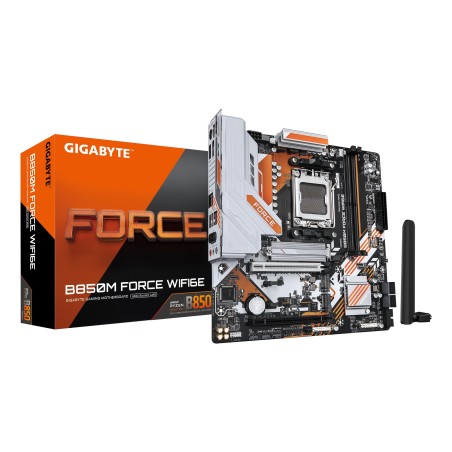 GIGABYTE B850M FORCE WIFI6E Placa Base – Compatible con procesadores AMD Ryzen serie 9000, VRM digital de 8+2+2 fases, hasta