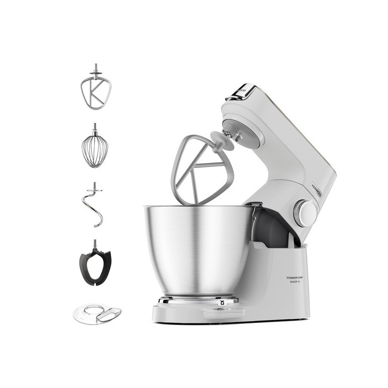 Kenwood Titanium Chef Baker XL Küchenmaschine 1200 W 7 l Weiß Integrierte Waagen