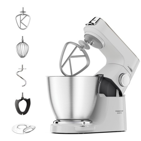 Kenwood Titanium Chef Baker XL Küchenmaschine 1200 W 7 l Weiß Integrierte Waagen