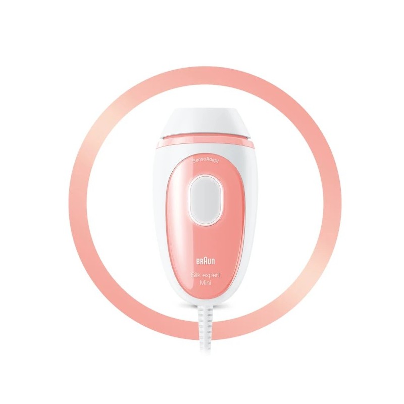 Braun Silk-expert Mini PL1000 IPL Luce pulsata intensa (IPL) Rosa, Bianco