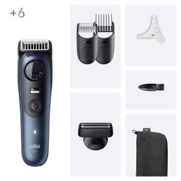 Braun BeardTrimmer 7 BT7520 Batería 40 2 cm Mojado y seco Negro, Azul