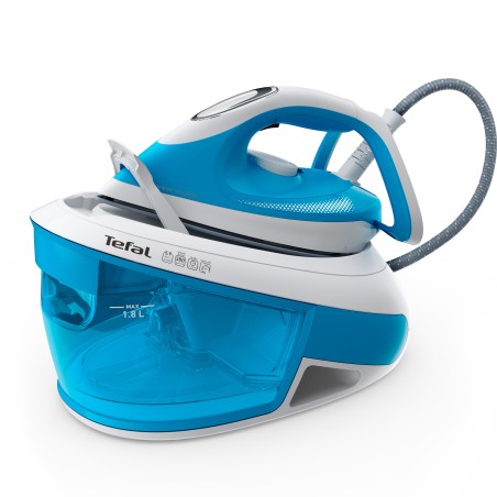 Tefal Express Airglide SV8002 1,8 L Piastra Durilium Airglide Blu, Bianco